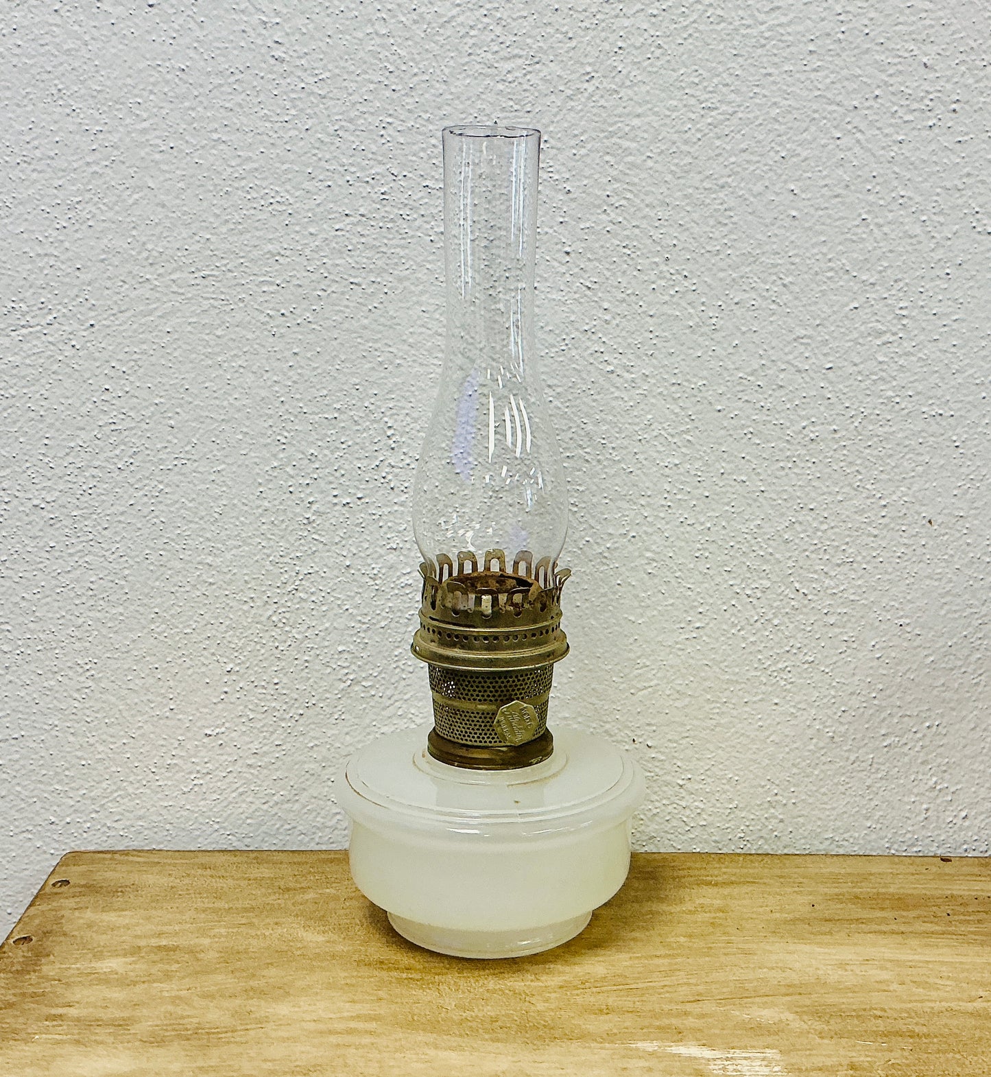 Vintage Aladdin Milk Glass Oil Lamp, vintage one-of-a-kind find from Monticello Soap Company