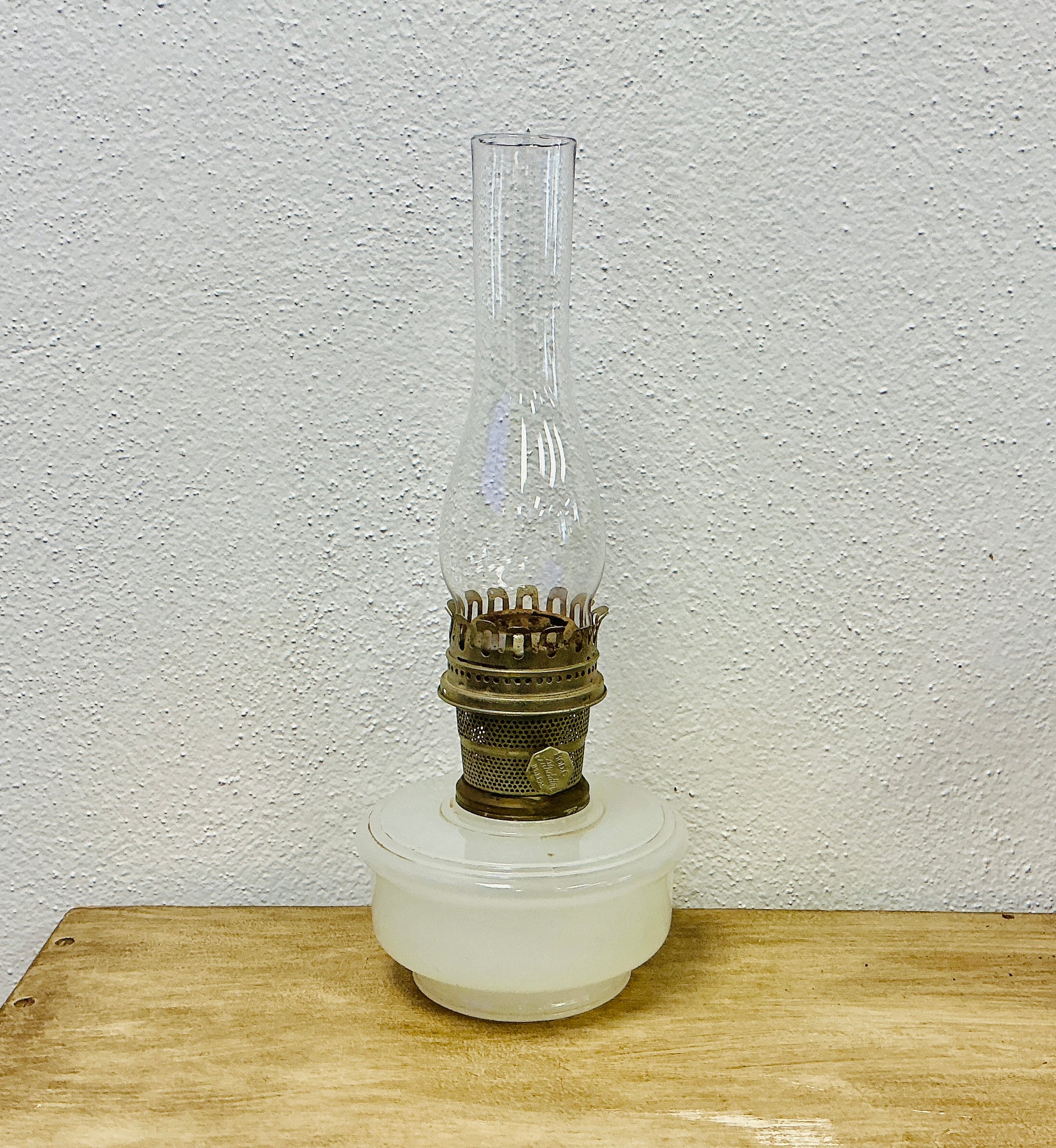 Vintage Aladdin Milk Glass Oil Lamp, vintage one-of-a-kind find from Monticello Soap Company