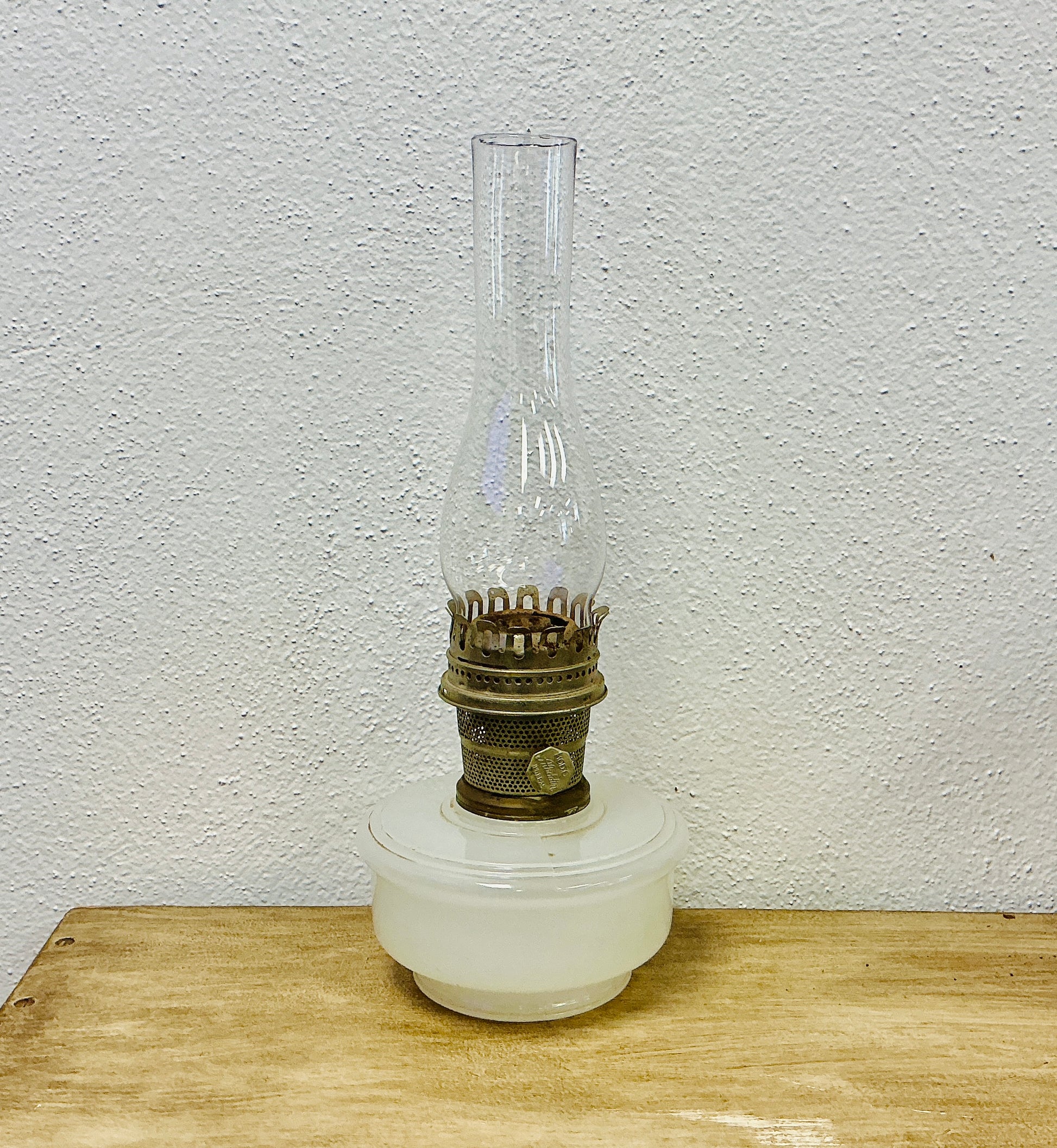 Vintage Aladdin Milk Glass Oil Lamp, vintage one-of-a-kind find from Monticello Soap Company