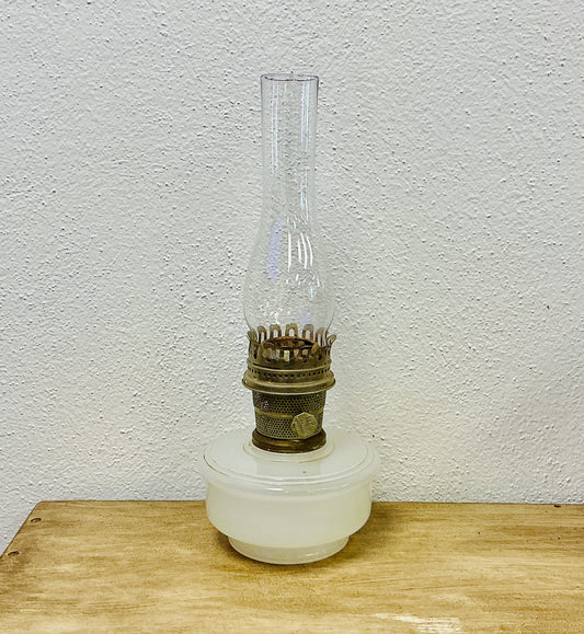 Vintage Aladdin Milk Glass Oil Lamp, vintage one-of-a-kind find from Monticello Soap Company