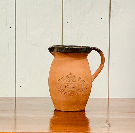 Vintage Royal Barum Ware Terracotta Milk Jug, vintage one-of-a-kind find from Monticello Soap Company