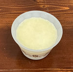 Vintage Dynaware Custard Cup with Solid Dish Soap by Monticello Soap Company, second view of vintage cup with solid dish soap