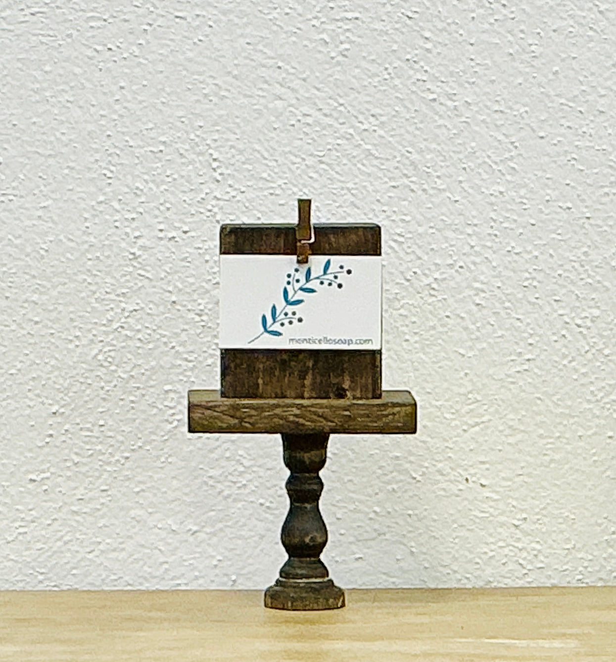 Handmade Wood Photo Display with Clip