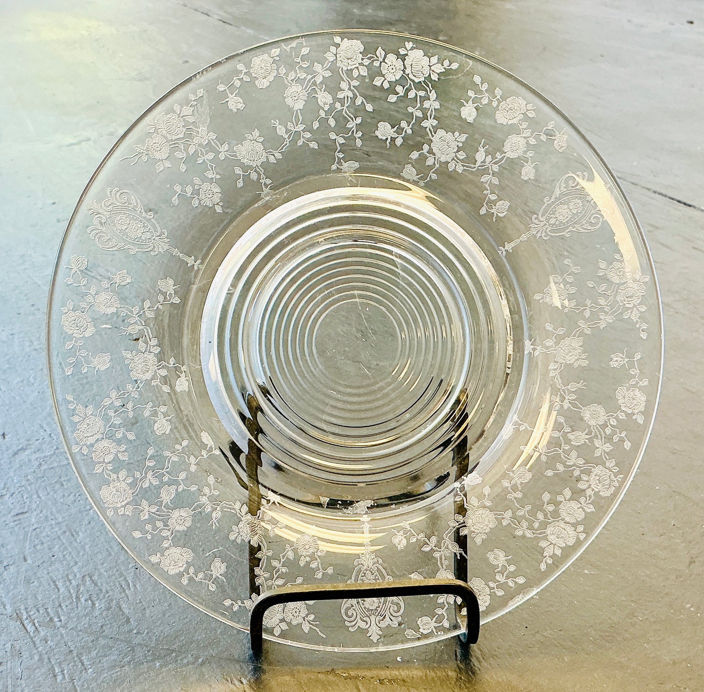 Cambridge Rose Point Underplate for Salad Dressing