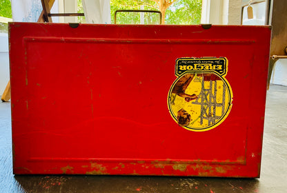 Vintage Erector Set with Original Metal Case & Instruction Manual