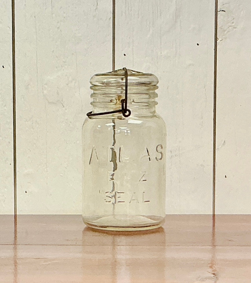Vintage Atlas E-Z Seal Glass Canning Jar
