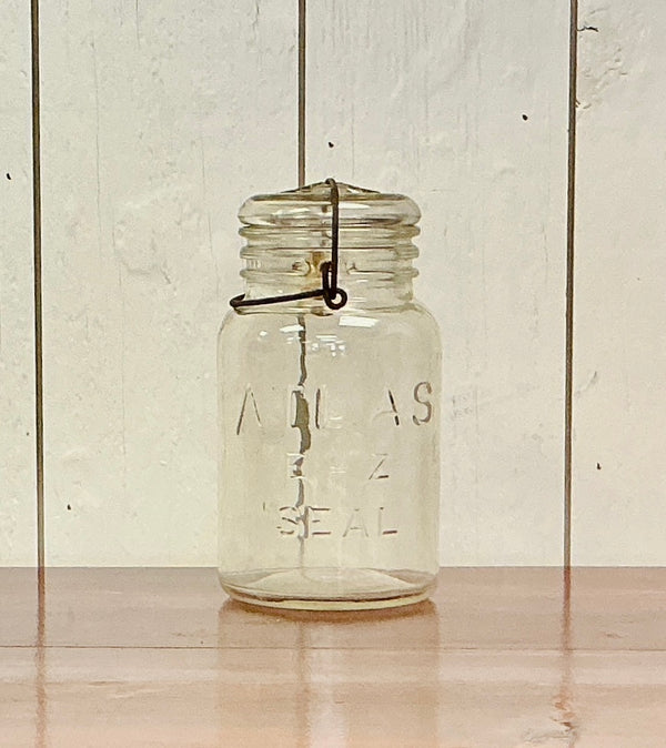 Vintage Atlas E-Z Seal Glass Canning Jar