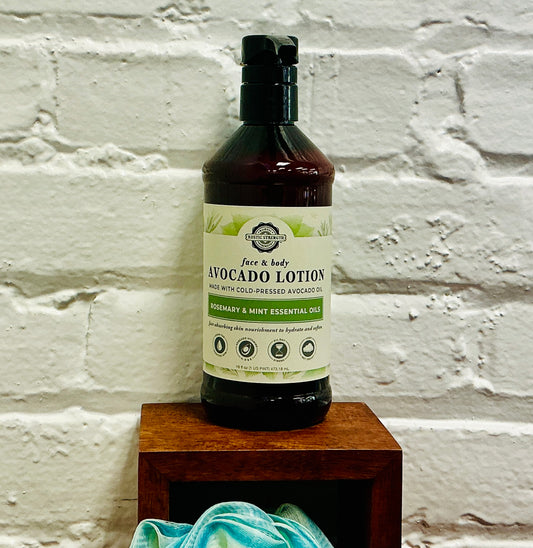 Avocado Lotion for Face & Body, 16 oz. - Rosemary & Mint