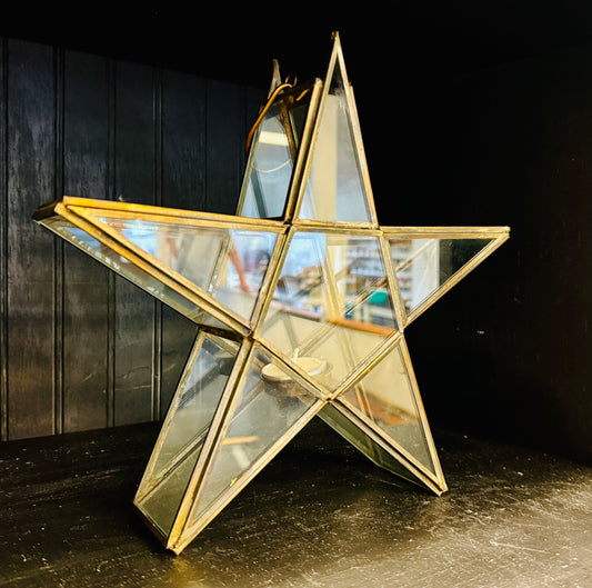 Glass Star Tea Light Holder