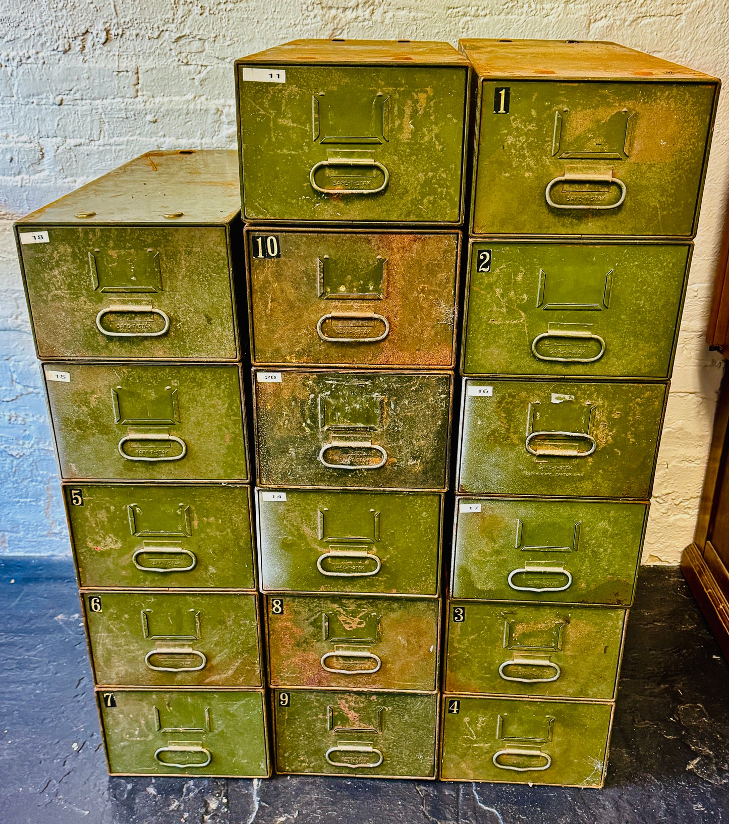Vintage Safe-T-Stak Drawers