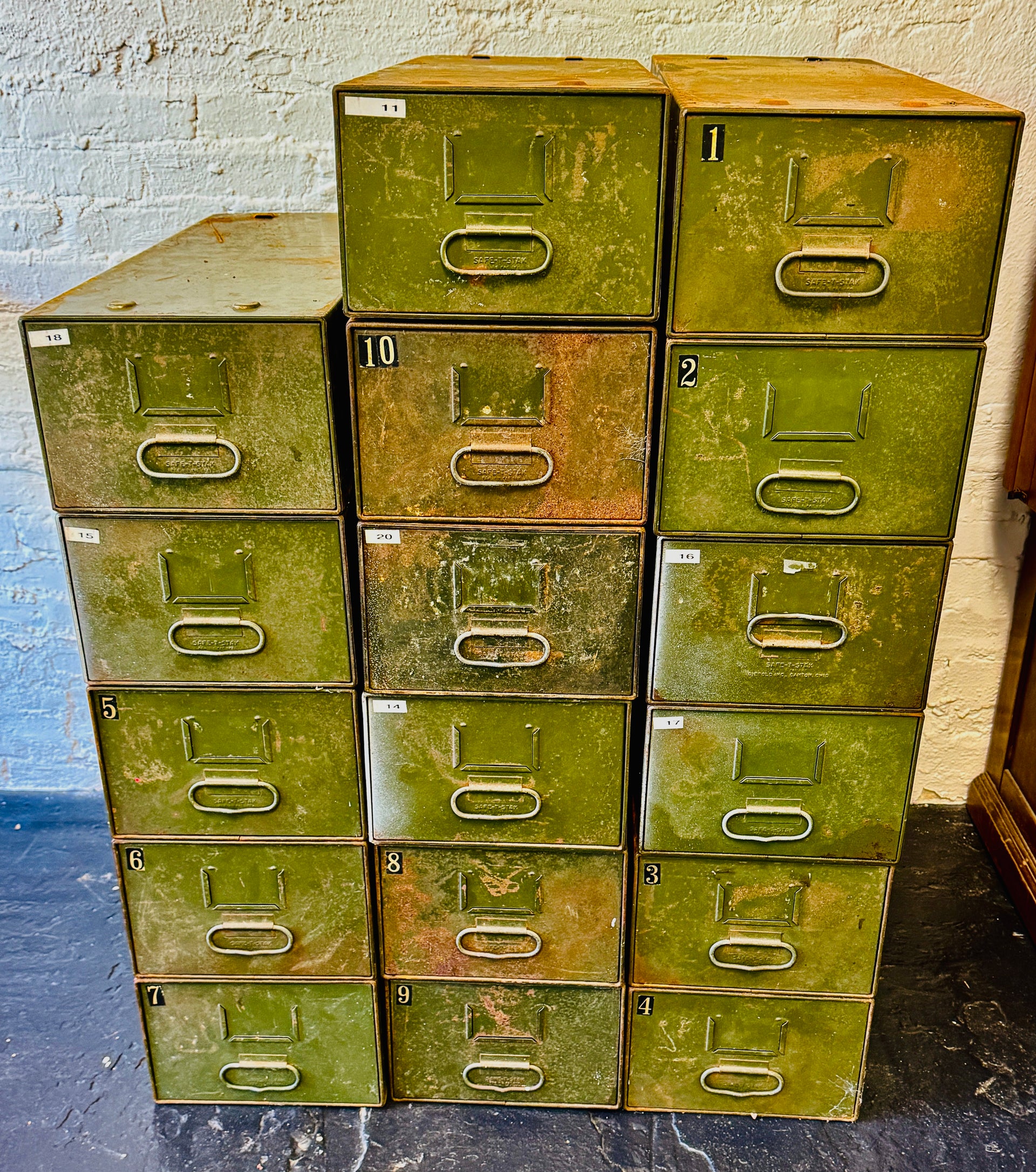 Vintage Safe-T-Stak Drawers
