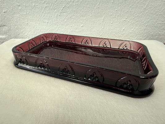 Amethyst Rectange Glass Tray