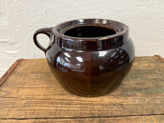 Vintage Earthenware Bean Pot