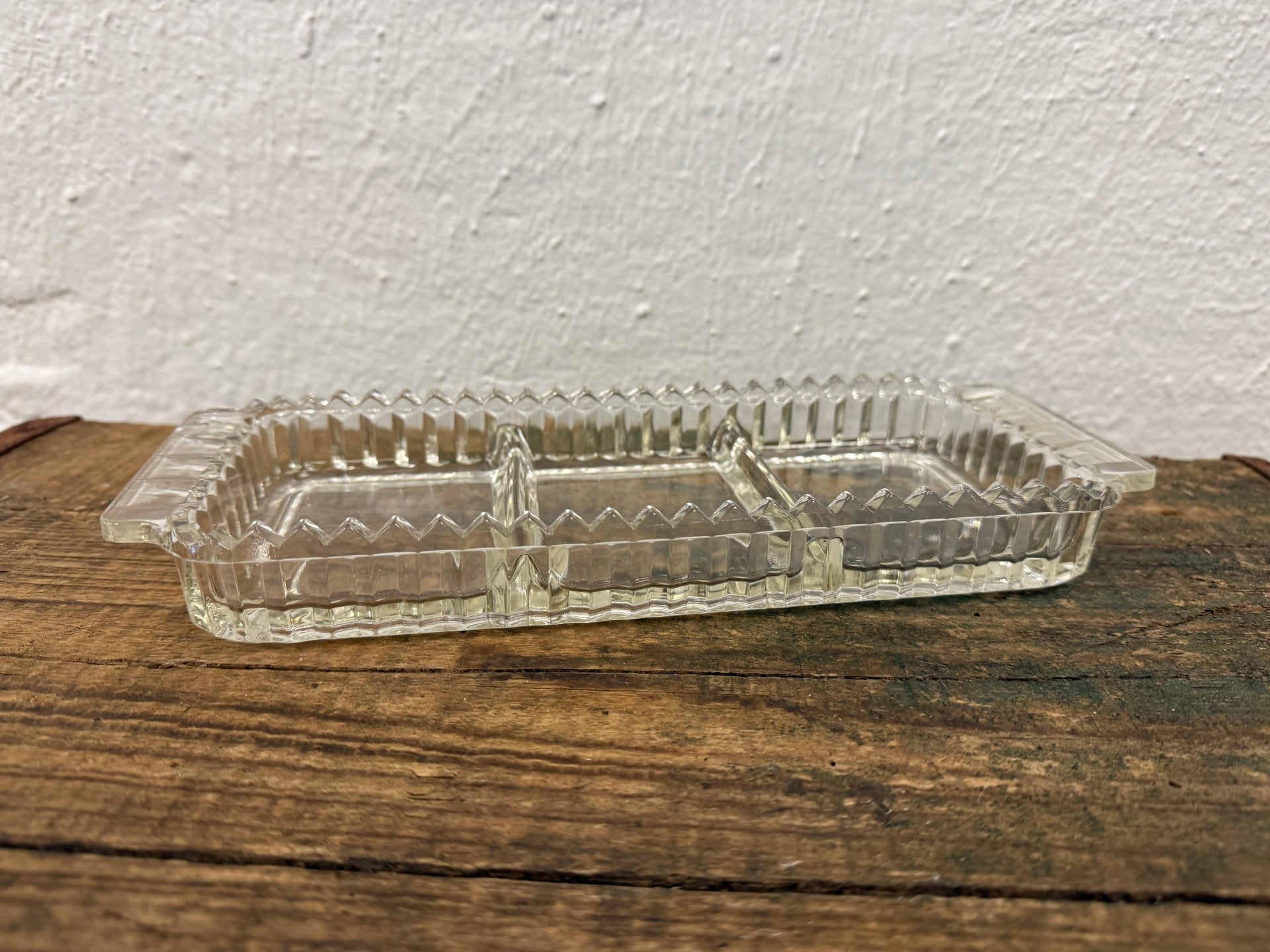 Vintage Cut Glass Relish Tray