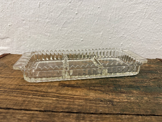 Vintage Cut Glass Relish Tray