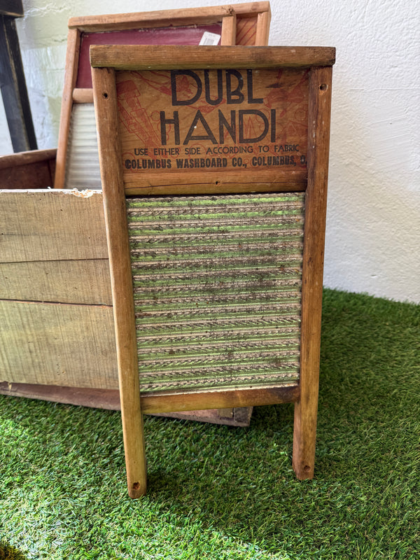 Vintage Small Columbus Washboard Dubl Handi Washboard, vintage one-of-a-kind find from Monticello Soap Company
