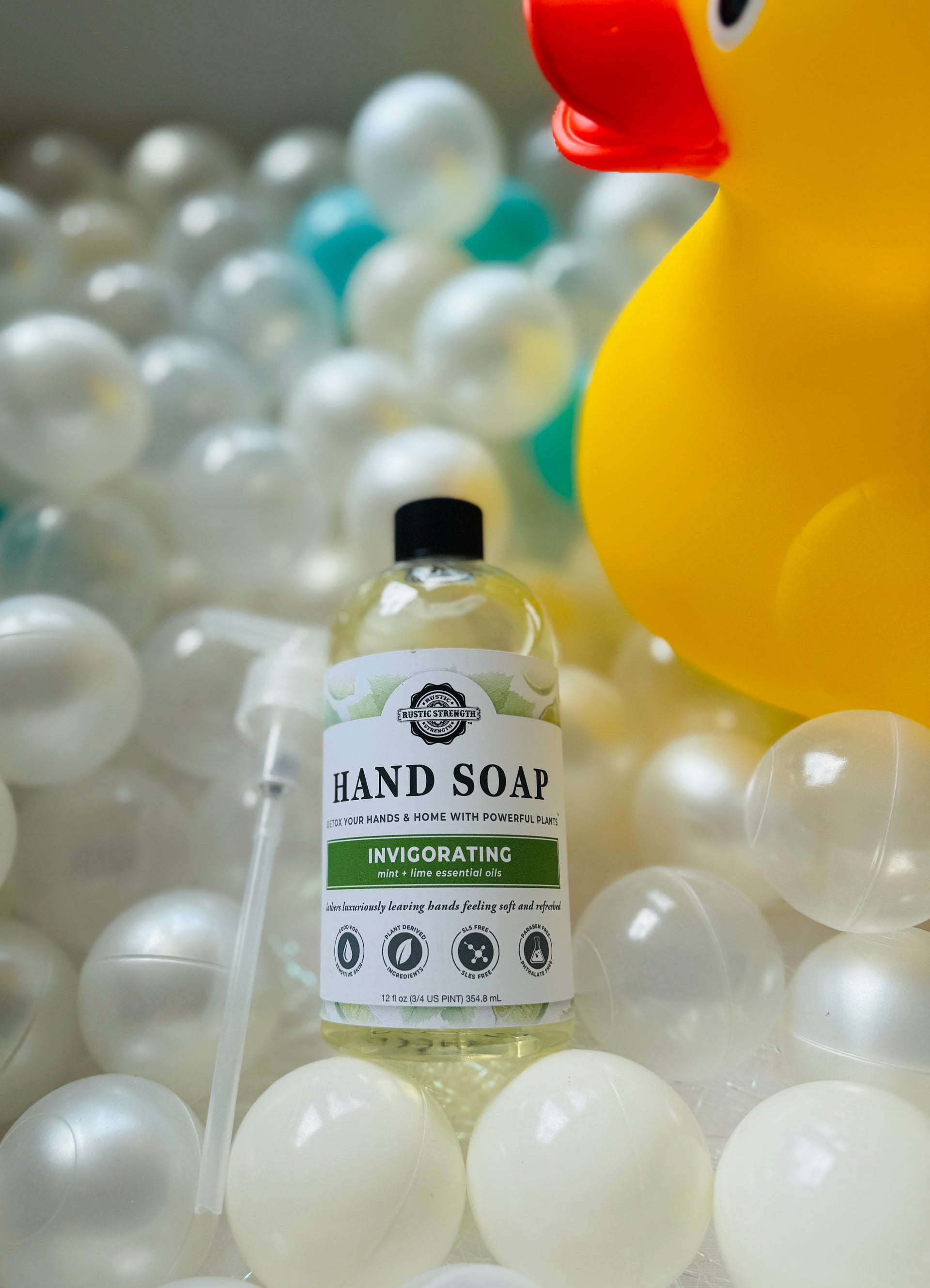 Liquid Hand Soap, 12 oz Pump Bottle - Invigorating