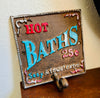 Cast Iron Bath Sign & Hook