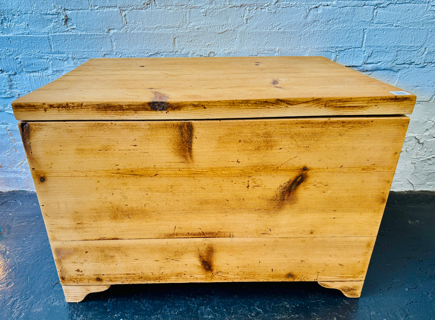 Wood Chest with Painted interior