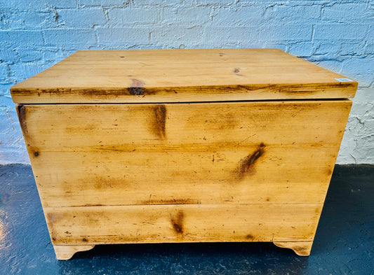 Wood Chest with Painted interior