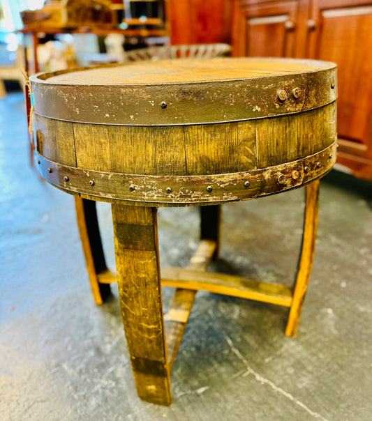 Whiskey Barrel Round Table