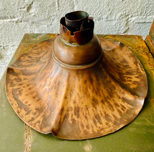 Vintage Hand Hammered Copper Candle Holder