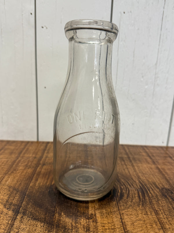 Vintage 1 Pint Milk Bottle, vintage one-of-a-kind find from Monticello Soap Company