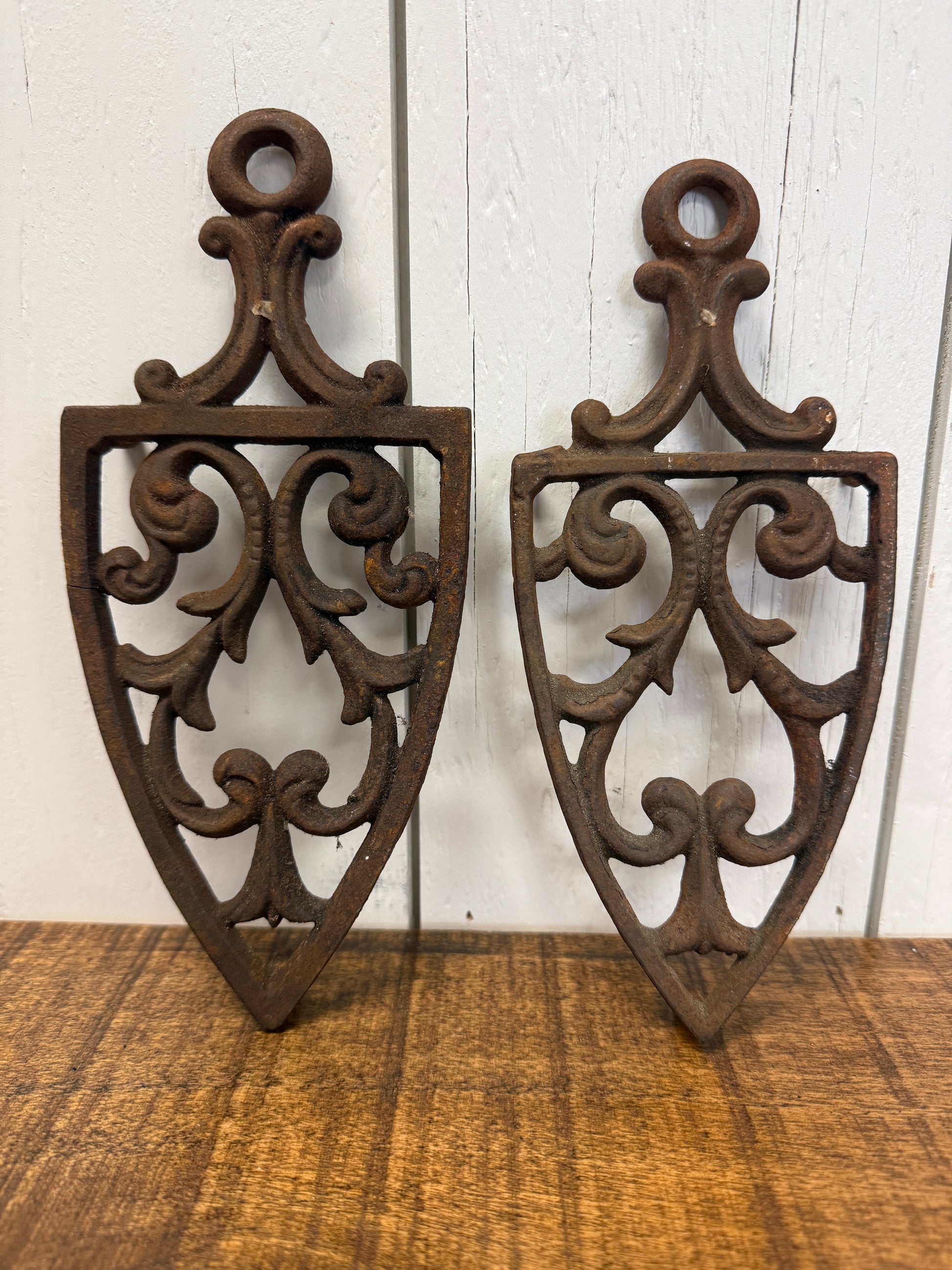 Vintage Cast Iron Ornate Trivets (Set of Two), vintage one-of-a-kind find from Monticello Soap Company