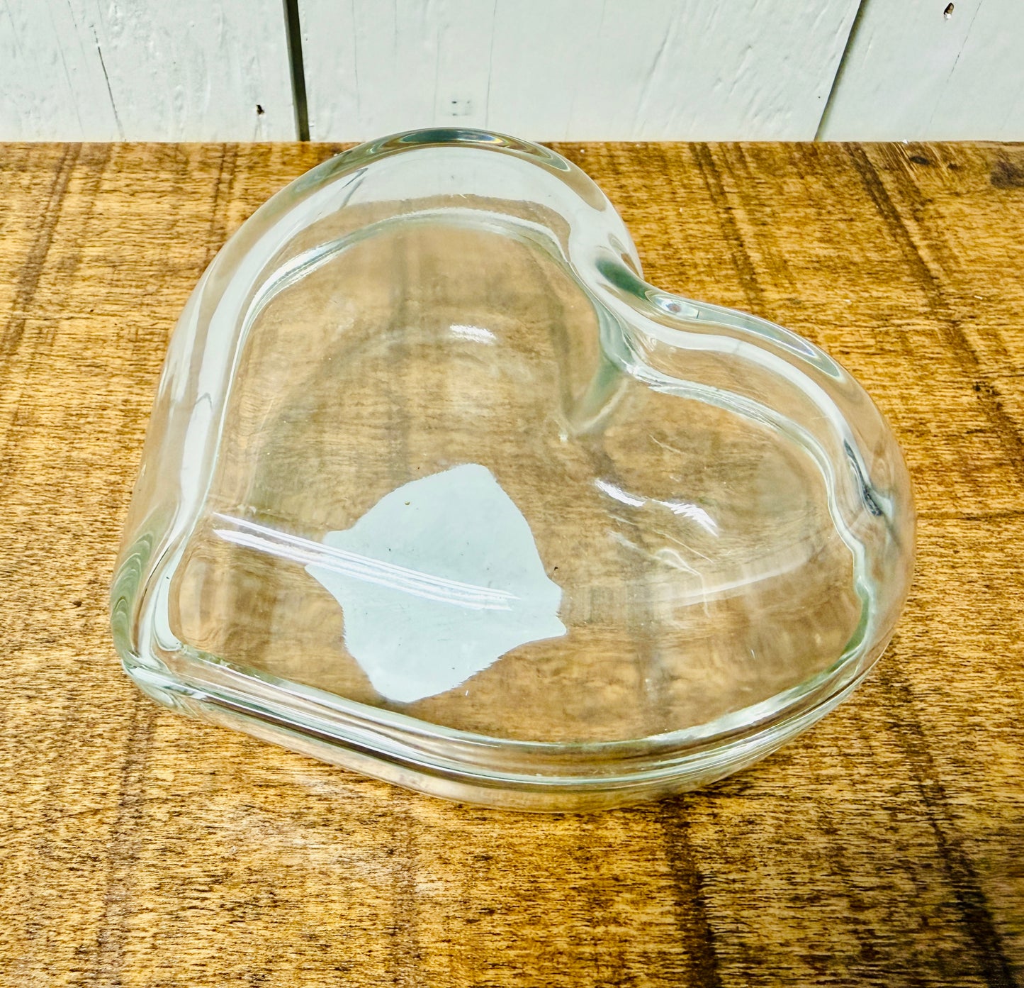 Clear Glass Heart Shaped Trinket/Jewelry Boxes