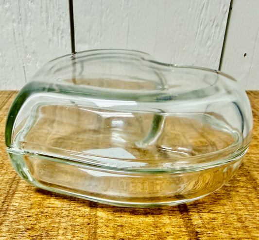 Clear Glass Heart Shaped Trinket/Jewelry Boxes