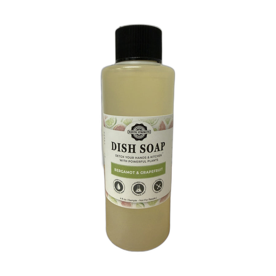 Liquid Dish Soap, 4 oz - Bergamot & Grapefruit