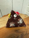 Handmade Primitive Fabric Chicken — Brown Floral