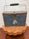 Antique George Washington Cut Plug Tobacco Tin — Lunch Pail (Weathered Patina)