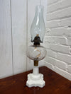 Antique Oil Lamp with Milk Glass Base & Embossed Grape Font — Local Pickup Only