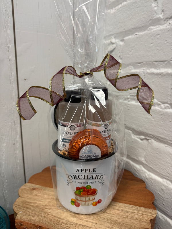 Apple Orchard Farmhouse Enamel Canister Gift Set