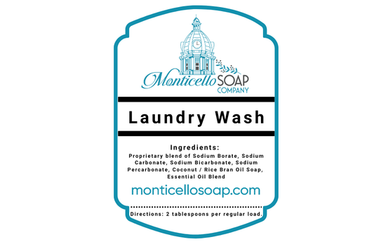 Natural Laundry Wash Powder by the ounce