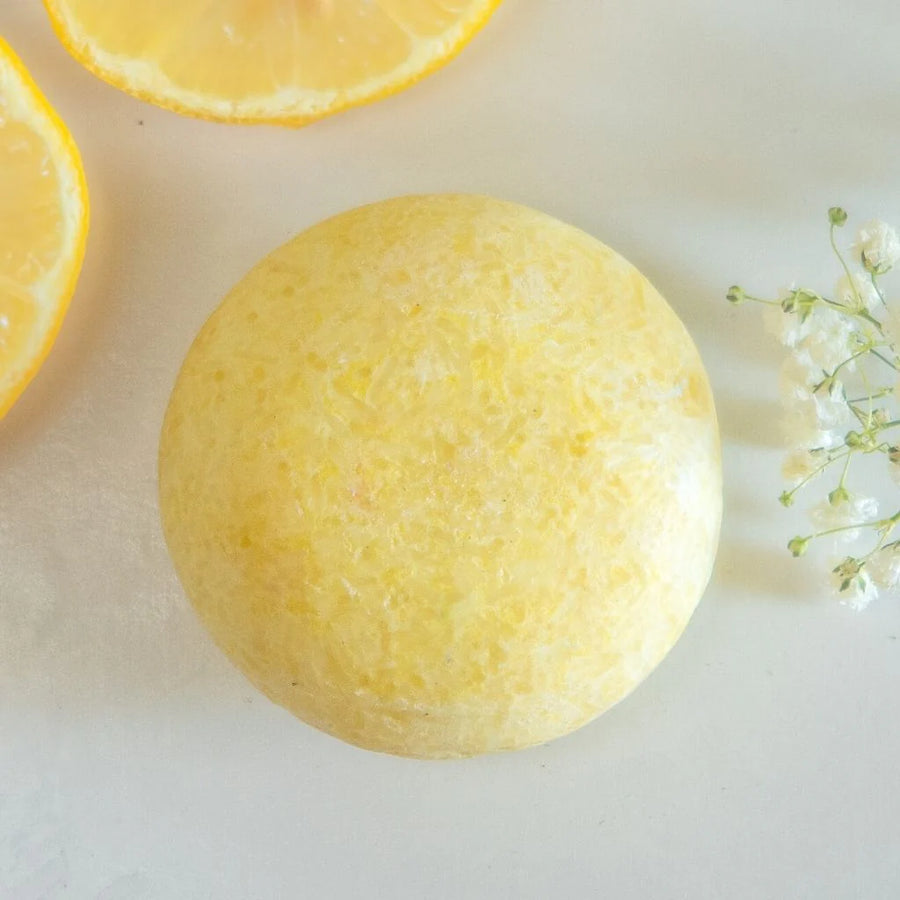 Club Lemon shampoo bar by Humby Organics, a real cold-pressed lemon shampoo bar for scalp health and shine
