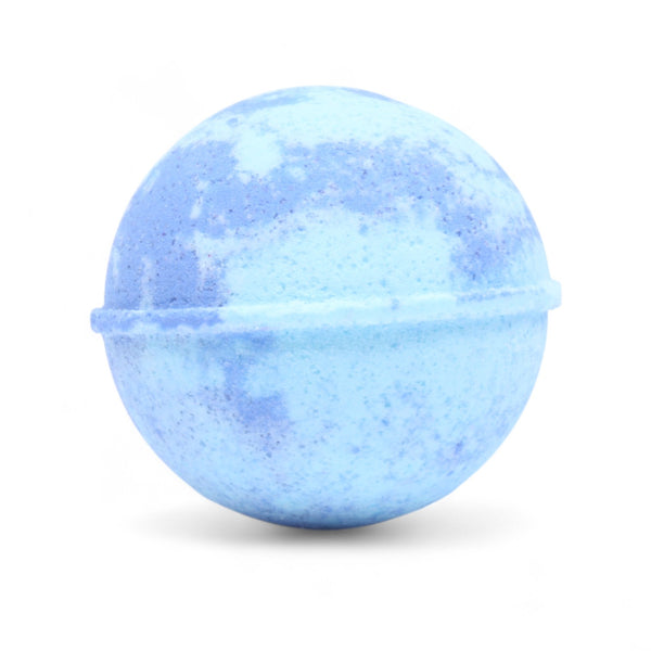 Lilac Bath Bomb handcrafted by Monticello Soap Company, soft floral pastel lilac fizzy bomb