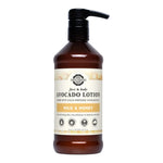 Avocado Lotion Milk and Honey by Monticello Soap Company, creamy avocado face and body lotion 16 oz
