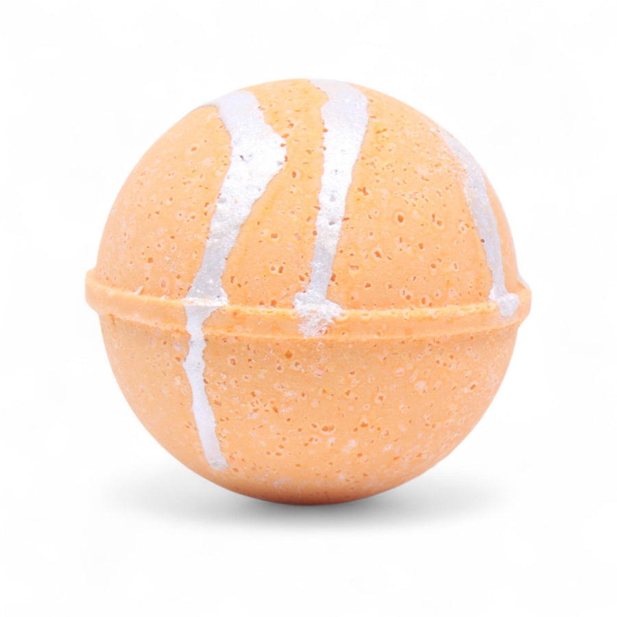 Orange Vanilla Bath Bomb handcrafted by Monticello Soap Company, sweet orange and warm vanilla creamsicle bath bomb