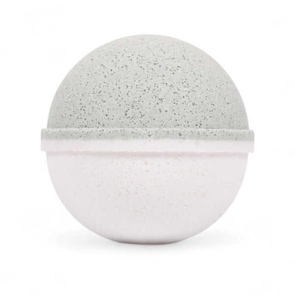 Peppermint Tea Tree All-Natural Bath Bomb handcrafted by Monticello Soap Company, cooling peppermint and tea tree EO bath bomb