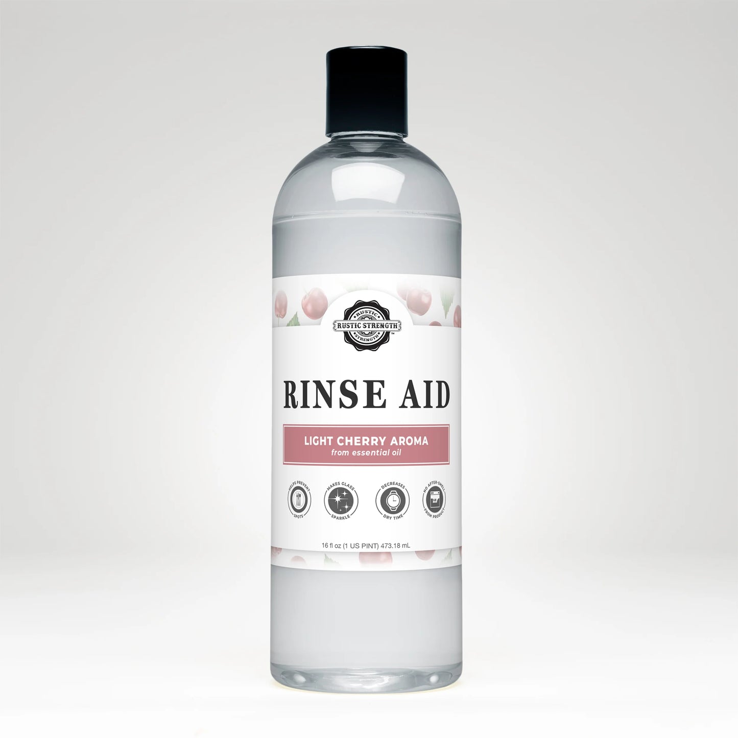 Rinse Aid for Automatic Dishwasher, 16 oz. - Light Cherry