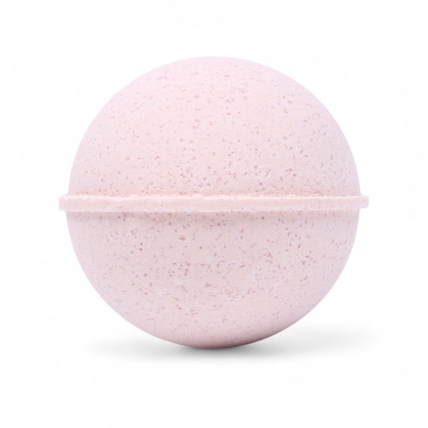 Rose All-Natural Bath Bomb handcrafted by Monticello Soap Company, soft floral pink rose botanical bath bomb