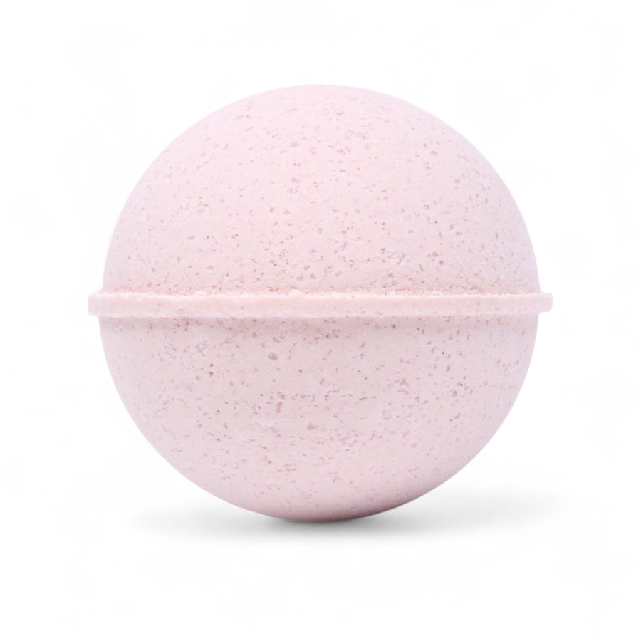 Rose All-Natural Bath Bomb handcrafted by Monticello Soap Company, soft floral pink rose botanical bath bomb