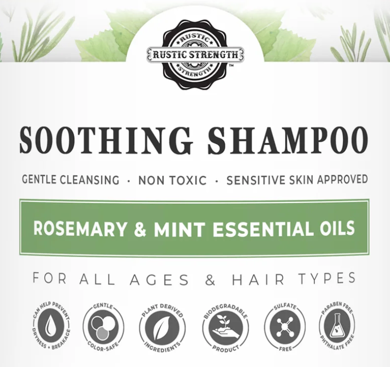 Liquid Shampoo, 4 oz - Rosemary & Mint