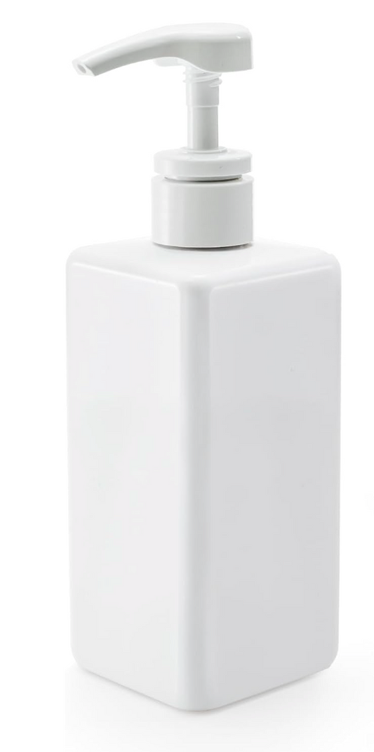 Square Plastic Pump Bottle, 16 oz