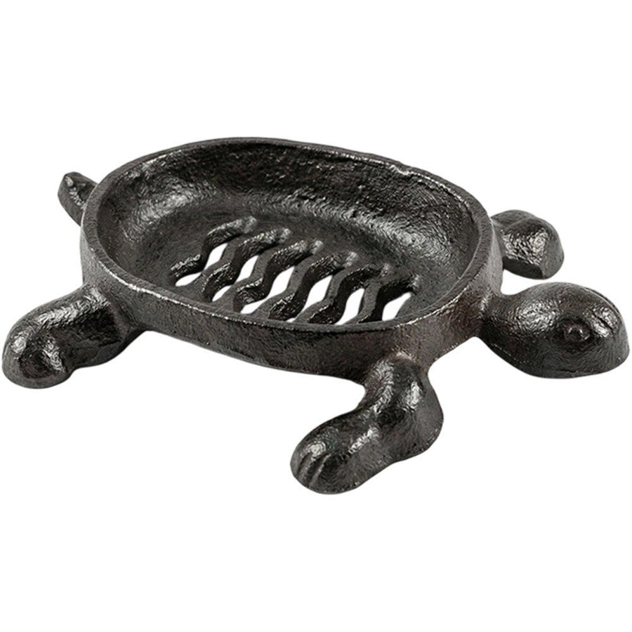 Turtle Cast Iron Soap Dish - Self-Draining Soap Holder