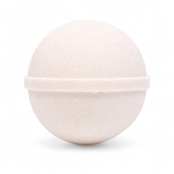 Vanilla Oatmeal Bath Bomb handcrafted by Monticello Soap Company, warm vanilla oatmeal cozy fizzy bomb