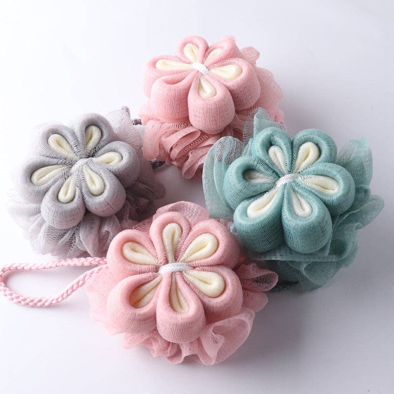 Flower Shower Pouf Premium Quality and Rich Foaming