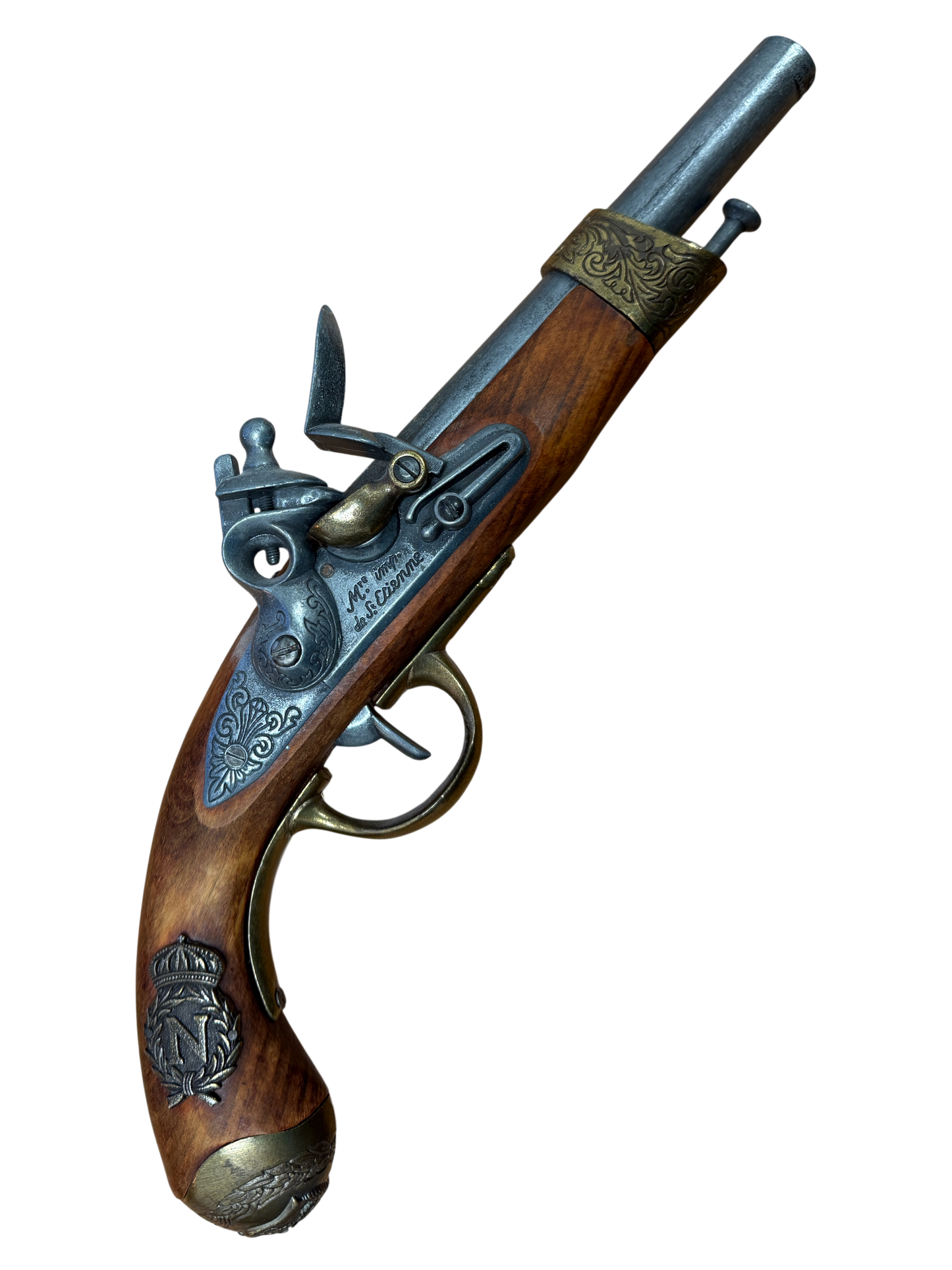 Napoleons Grey and Brass Flintlock Pistol